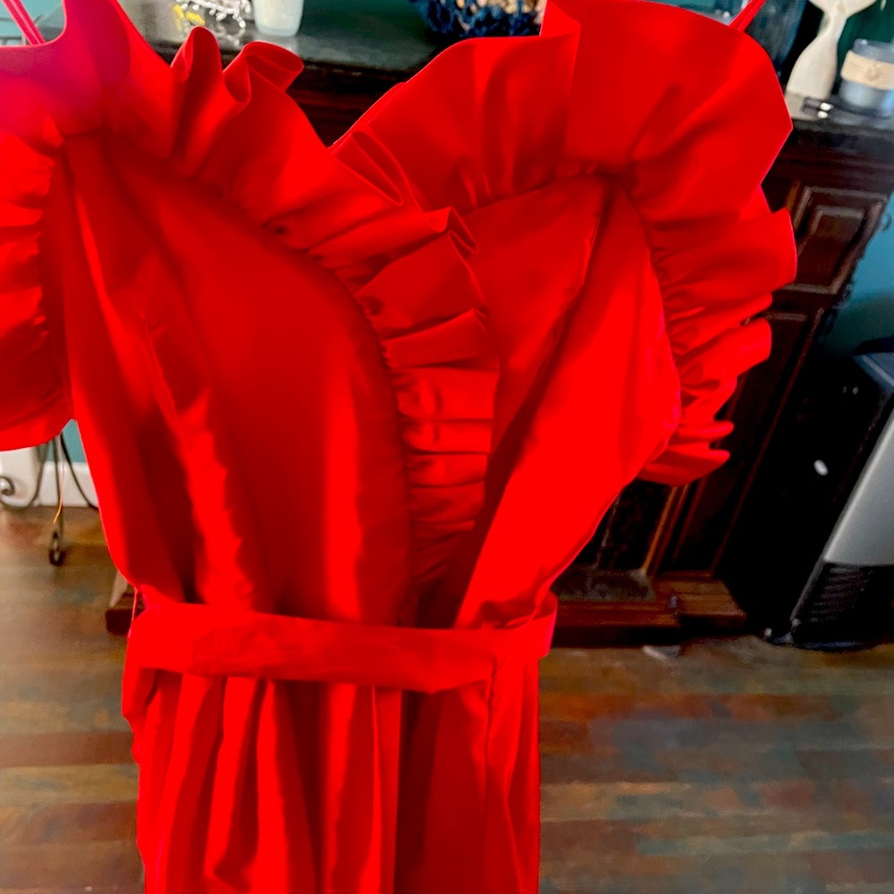 Cha chez vintage dress 9/10 prom pinup classy ruffle satin look